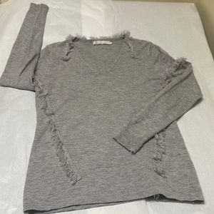 One Grey Day Distressed Wool  Knit long Sleeve